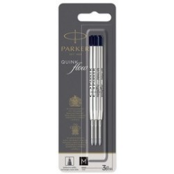 Parker recharge pour stylo quinkflow, m, blister de 3, noir