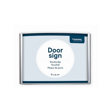 Europel plaque de porte, 150 x 150 mm, argent