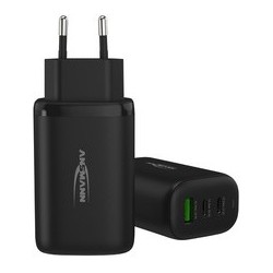 Ansmann chargeur usb home charger hc365pd, usb-a / 2x usb-c