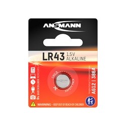 Ansmann pile bouton alcaline lr43/lr1142/ag12, 1,5 volt