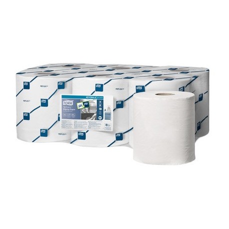 Tork reflex rouleau de papier d'essuyage multi-usage, blanc (LOT DE 6)
