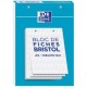 Oxford bloc de fiches bristol, a5, uni, blanc