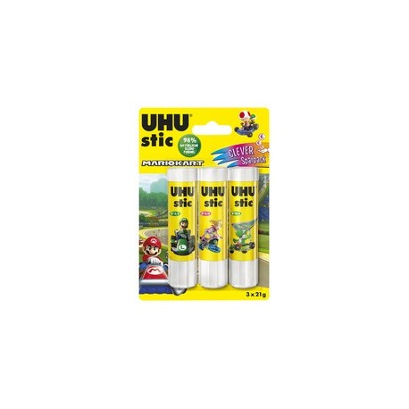 Uhu bâton de colle stic mariokart, 2 x 21 g, présentoir