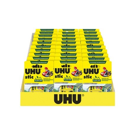 Uhu bâton de colle stic renature mariokart, 4 x 8,2 g