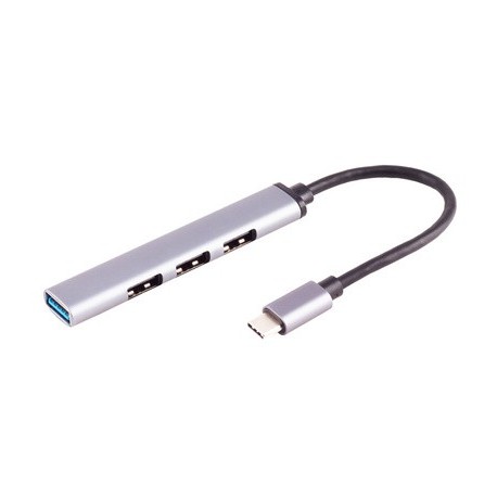 Shiverpeaks hub basic-s usb-c 3.0, 4 connexions, alu, mince