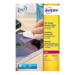 Avery etiquette de sécurité, 63,5 x 29,6 mm, blanc