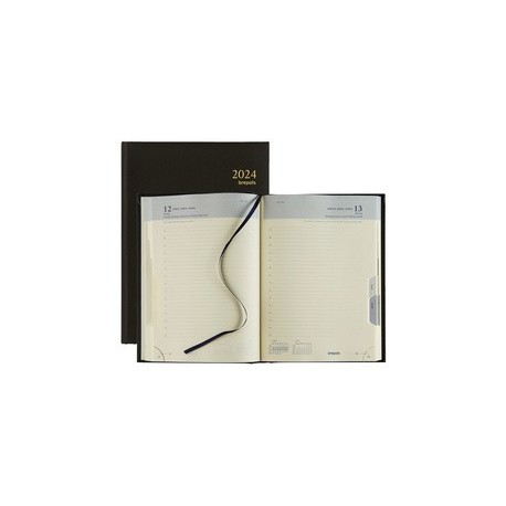 Brepols agenda journalier "euro" 2024, 148 x 210 mm, noir