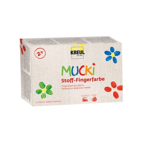 Kreul gouache aux doigts pour textiles "mucki", 150 ml