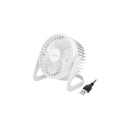 Logilink ventilateur de bureau usb, 30 db, blanc