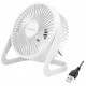 Logilink ventilateur de bureau usb, 40 db, blanc