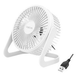 Logilink ventilateur de bureau usb, 40 db, blanc