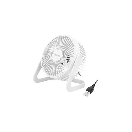 Logilink ventilateur de bureau usb, 40 db, blanc
