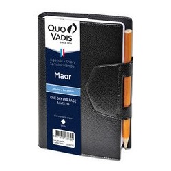 Quo vadis agenda "maor" avec crayon, 2024, noir