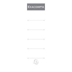 Exacompta etiquette de dos de classeur, 28 x 185 mm, blanc