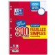 Oxford feuilles simples perforées, a4, seyès, offre spéciale