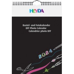 Heyda calendrier mural créatif 2024, a4, noir