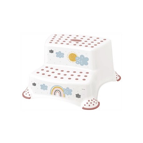 Keeeper kids marchepied "igor rainbow", deux niveaux, blanc