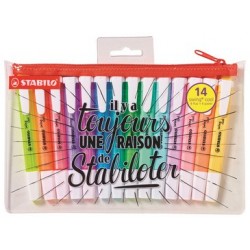 Stabilo surligneur swing cool, trousse de 14