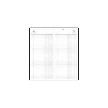 Exacompta agenda banquier long, 1 volume, 2024, noir