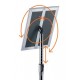 Durable support d'information, cadre alu rabattable, a4