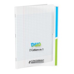 Conquerant classique cahier "duo", 240 x 320 mm, seyès (LOT DE 10)