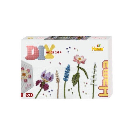 Hama perles à repasser midi art "bouquet de fleurs", coffret