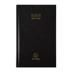 Exacompta agenda carré euro/cents, 2024, 135 x 210 mm, noir