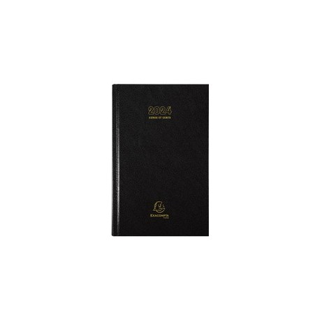 Exacompta agenda carré euro/cents, 2024, 135 x 210 mm, noir