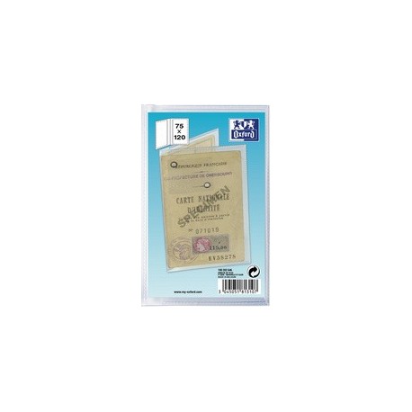 Oxford etui de poche, pvc, 2 volets, 0,20 mm, 88 x 125 mm