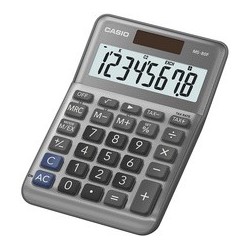 Casio calculatrice de bureau ms-80f, 8 chiffres, argent