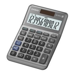 Casio calculatrice de bureau ms-120f, 12 chiffres, argent