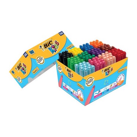 Bic kids feutre visacolor xl, class pack de 144 feutres