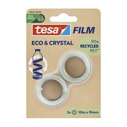 Tesa film ruban adhésif eco & crystal, 19 mm x 33 m, blister