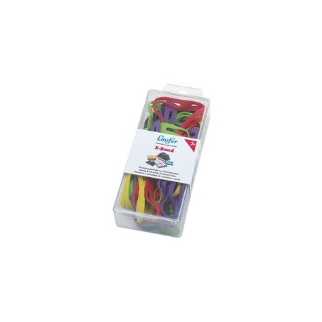 Läufer elastiques en x dans une boîte - 30 g, 80 x 11 mm,