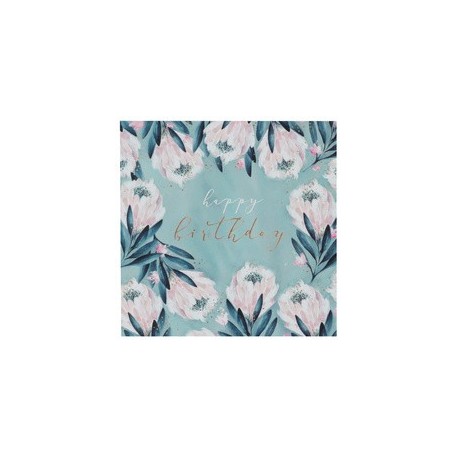 Susy card carte d'anniversaire "swan lake flowers"