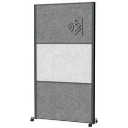 Maul système de cloison maulconnecto, 3x acoustique gris