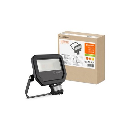 Ledvance projecteur led floodlight sensor, 10 w, 3000k bk