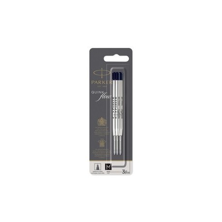 Parker recharge pour stylo quinkflow, m, blister de 10, bleu