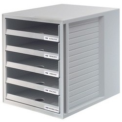 Han module de classement, 5 tiroirs ouverts , boîtier: gris