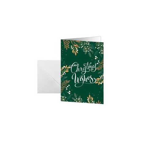 Sigel carte de noël "christmas wishes", a6 portrait
