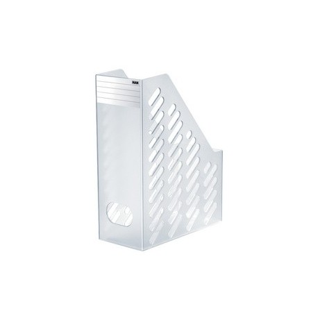 Han porte-revues brillant xxl, plastique, gris translucide (LOT DE 2)