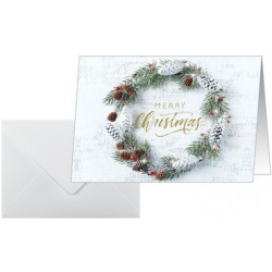 Sigel carte de noël "christmas wreath", a6 paysage