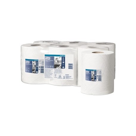 Tork rouleau de papier nettoyant multi-usage, 2 plis, blanc (LOT DE 6)