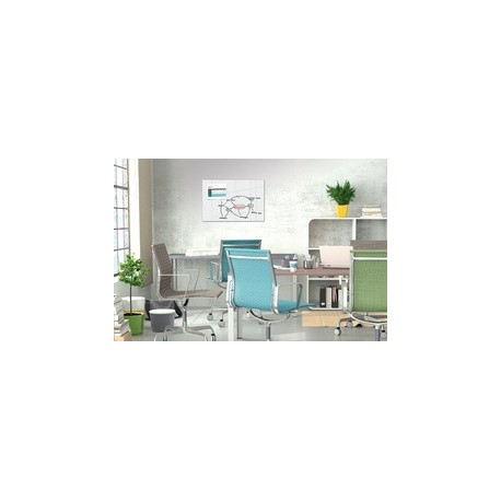Be!board tableau magnétique en verre (l)900x(h)600 mm, gris