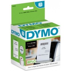 Dymo etiquettes pour reçus labelwriter, 57 mm x 91 m, blanc