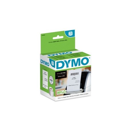 Dymo etiquettes pour reçus labelwriter, 57 mm x 91 m, blanc