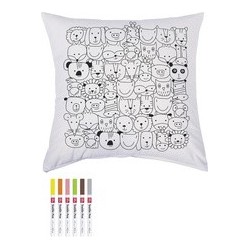 Knorr prandell set de dessin sur housse de coussin "animals"