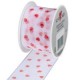 Susy card ruban cadeau, sur bobine "little hearts", rouge/