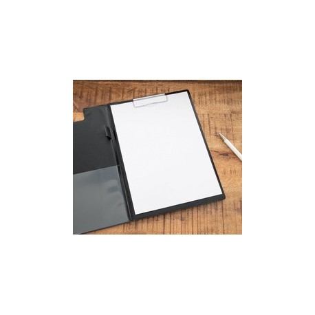 Maul porte-bloc à pince maulpoly, plastifié a4, bleu