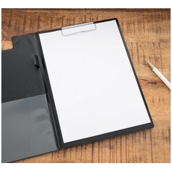 Maul porte-bloc à pince maulpoly, plastifié a4, noir